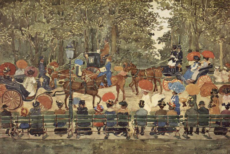 Maurice Prendergast Central Park, oil painting image